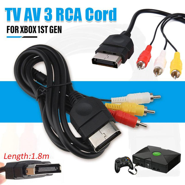 TV AV 3 RCA Cord Audio Video Cable for Microsoft Original/Classic Xbox 1st Gen - Aimall