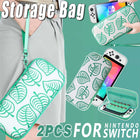 2PCS Nintendo Switch Hard Shell Carrying Case Portable EVA Storage Bag Accessories