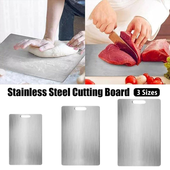 Double-Sided Stainless Steel Cutting Board Household Kitchen Chopping Board