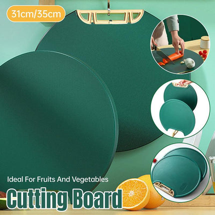Round Green Plastic Kitchen Chopping Board Household Food Cutting Board Tool