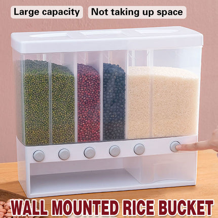 Wall-mounted Automatic Rice Dispenser Sealed Grain Plastic Storage Tank Grain