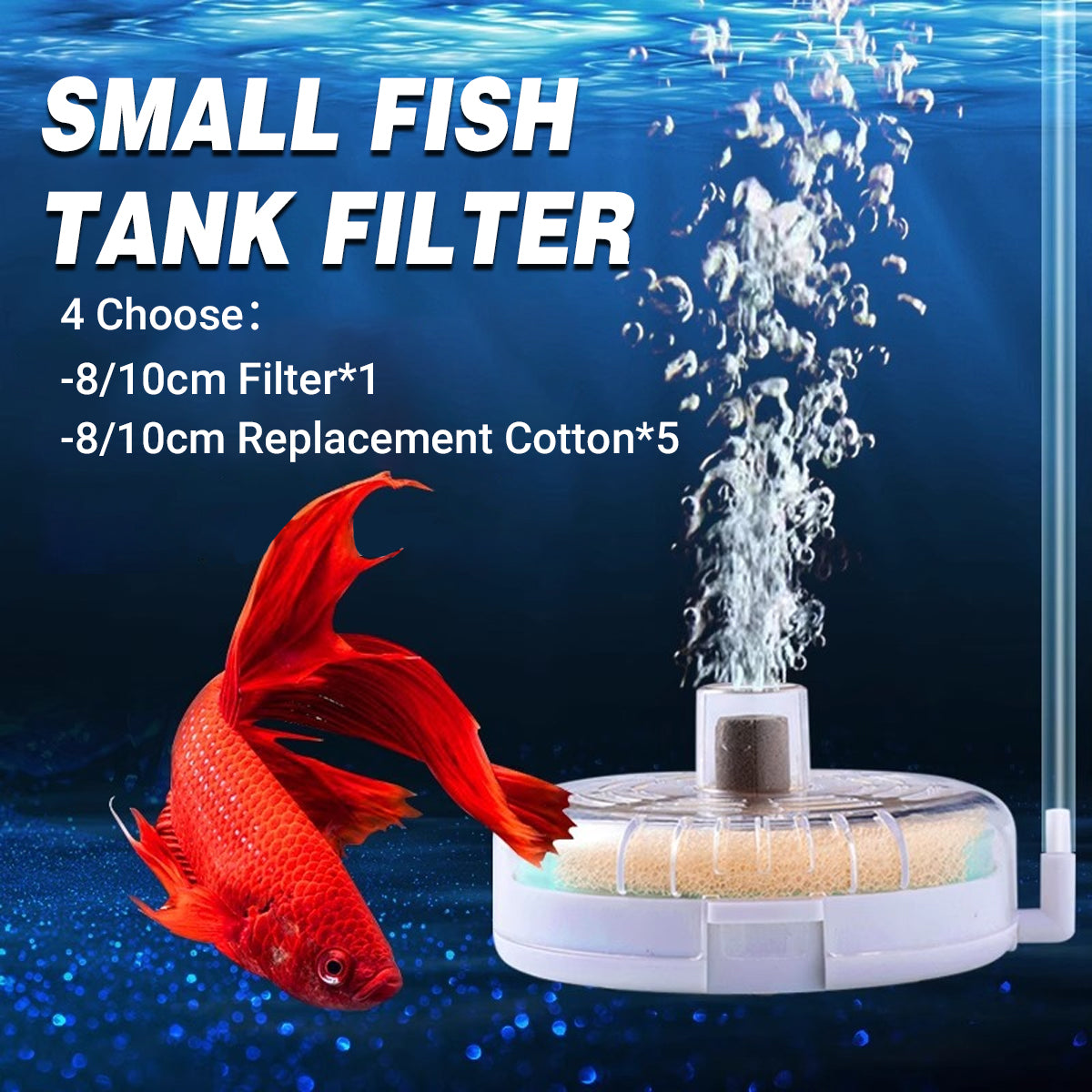 Goldfish Tiny Fish Filter New Design Transparent Desktop Acrylic