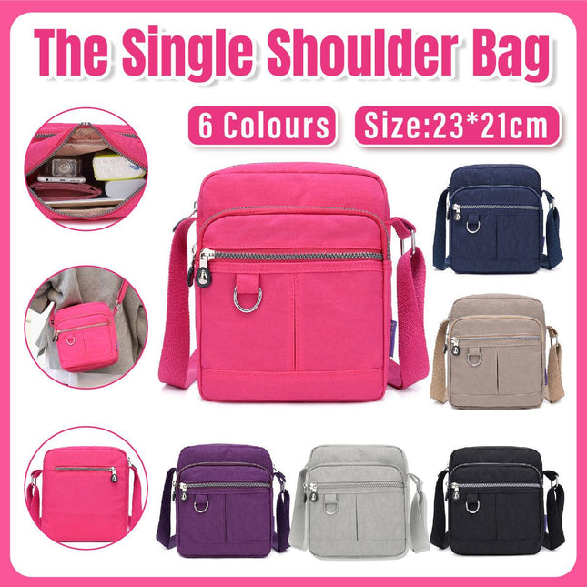 Ladies Shoulder Bag Nylon Fabric Lightweight Crossbody Small Casual Handbag