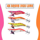 4 X Squid Jigs Lure 2.0 Egi Glow Tail Tackle Calamari Squid Jig Fishing Lures