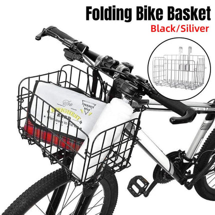 Foldable Bicycle Basket Front and Rear Hanging Storage Rack Bike Accessories