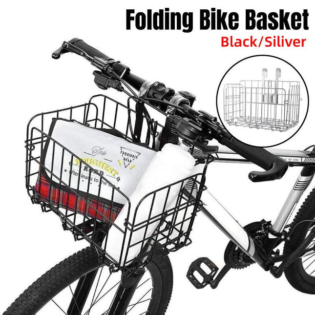 Foldable Bicycle Basket Front and Rear Hanging Storage Rack Bike Accessories