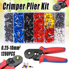 Bootlace Ferrule Crimper Set 1201x 0.25-10mm² Cord End & Ratchet Plier Crimping Kit