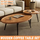2Pack Smooth Glossy Coffee Table Nesting Side End Table Living Room Furniture