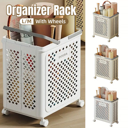 Folding Laundry Basket with Wheel Large Capacity Removable Dirty Clothes Storage