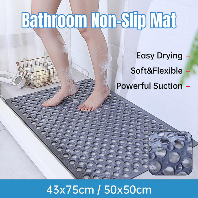 Extra Large Non-Slip Bathroom Mat Anti-Drop Shower Floor Mat Bath Rug Soft Touch