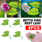 4pcs Aquarium Decoration Artificial Betta Fish Leaves Resting and Spawning Set