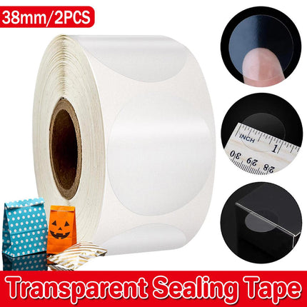2pcs Transparent Seal Stickers Self Adhesive Roll Envelope Gift Decoration Label
