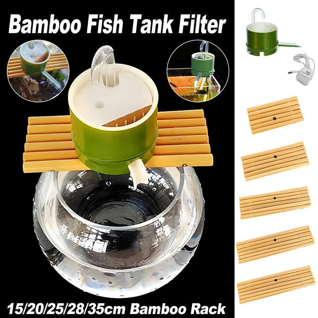 Small Aquarium Filter Box Three in One Bamboo External Water Tank Filter or Bamboo Rack