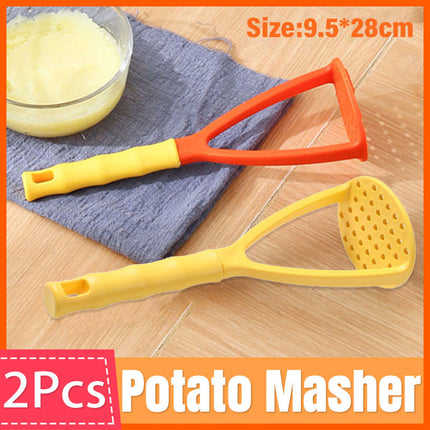 2pcs Household Mud Press Potato Masher Pumpkin Hammer Kitchen Mash Tool Set