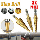 3X Large HSS Steel Step Cone Drill Titanium Bit Set Hole Cutter 4-12/20/32mm
