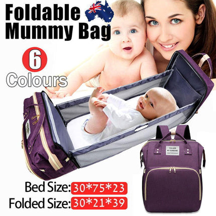 Foldable Travel Backpack with Built In Portable Rest Mat and Storage Compartments