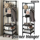 Corner Coat Clothes Stand Rack Hat Shoes Racks Thicken Hanger Shelf Organizer