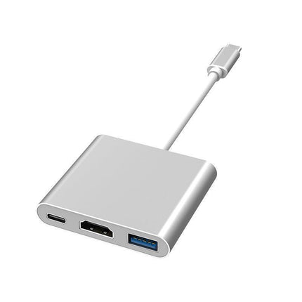 USB-C HDMI USB 3.0 Adapter Converter Cable 3 in 1 Hub For MacBook Pro iPad TypeC - Aimall