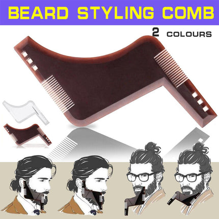 Beard Styling Shaping Template Comb Barber Tool Symmetry Trimming Shaper Stencil