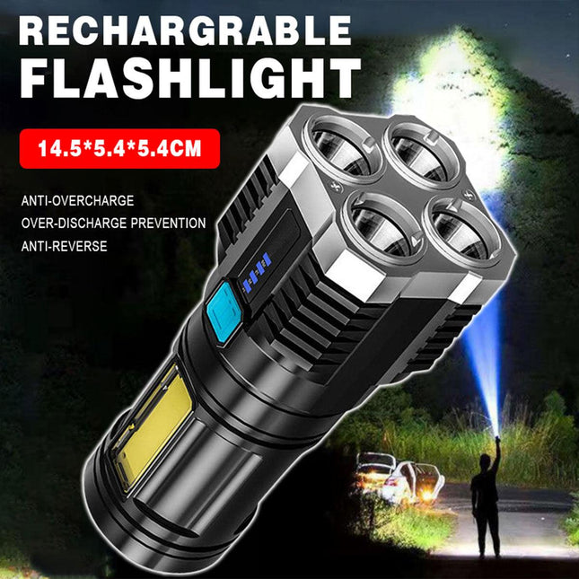 Super Bright 1000000LM Torch Led Flashlight USB Rechargeable Tactical Light HOT