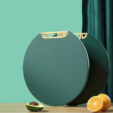 Round Green Plastic Kitchen Chopping Board Household Food Cutting Board Tool