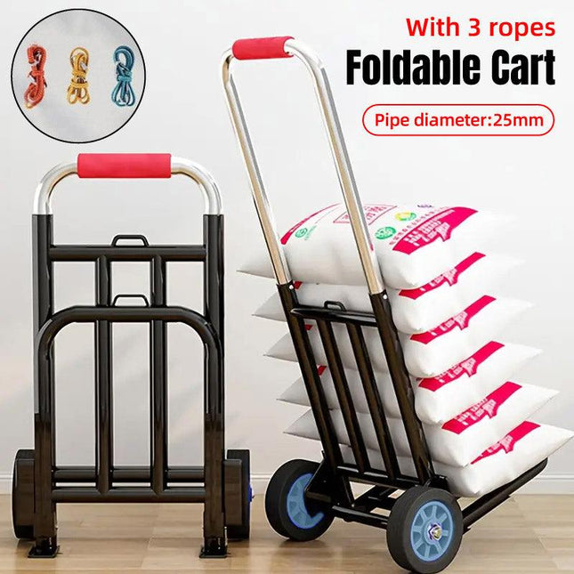 Folding Portable Shopping Cart Trolley Luggage Trolley for Travel Grocery Use