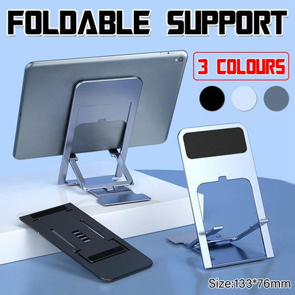 Adjustable Folding Desk Mobile Phone Stand Mount Holder For iPhone iPad Tablet - Aimall