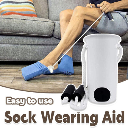 Sock Aid Helper for Elderly Pregnant Women No Bend Corded Easy Sock Threader
