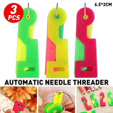 3 PCS Mini Fashion Automatic Needle Threader Sewing Threading Guide Device Tool - Aimall