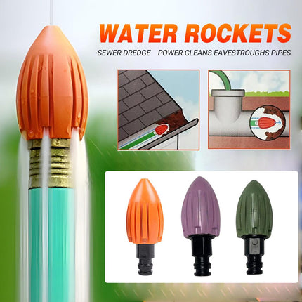 High-Pressure Water Rocket Drain Pipe Cleaning Nozzle Tool for Home and Garden