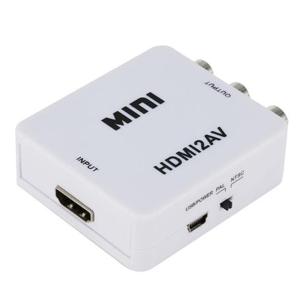 HDMI to RCA Composite AV CVBS 3RCA Video Cable Converter 1080p Downscaling White - Aimall