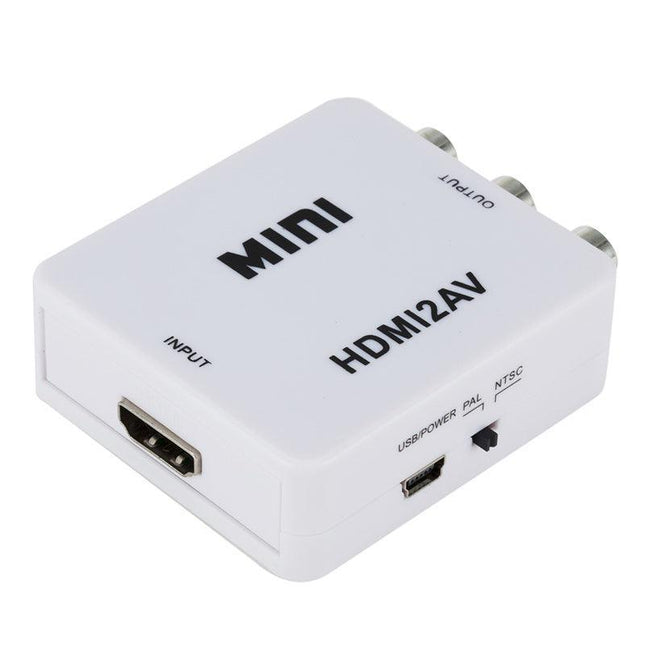 HDMI to RCA Composite AV CVBS 3RCA Video Cable Converter 1080p Downscaling White - Aimall