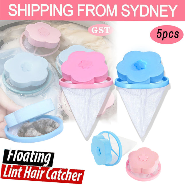 5X Washing Machine Filter Bag Floating Lint Hair Catcher Mesh Pouch Laundry Tool