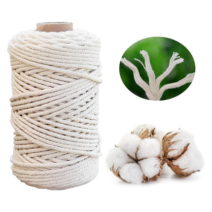 Cotton Rope Macrame Cord 1-12mm DIY Craft Tapestry Binding Decorative String