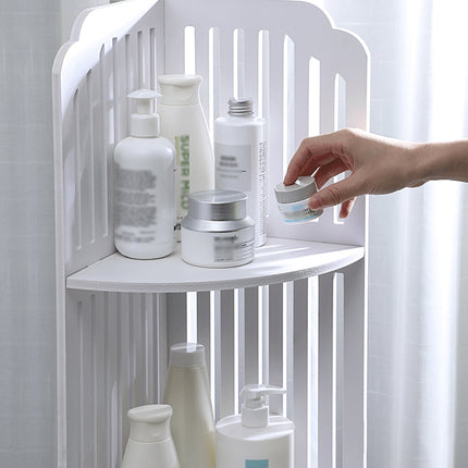 4-Tier Corner Shelf Freestanding Storage Rack Large Capacity for Toilet Kitchen