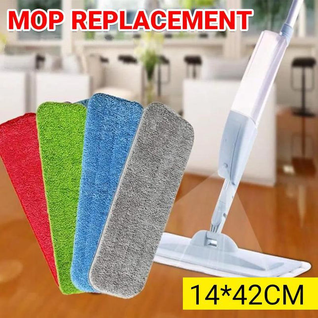Replacement Microfiber Flat Mop Head Refill Floor Cleaning Pads Absorbent Cloths - Aimall