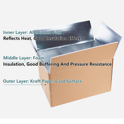 10pcs Insulated Carton Cold Chain Packaging Box Seafood Fresh Fruits Storage