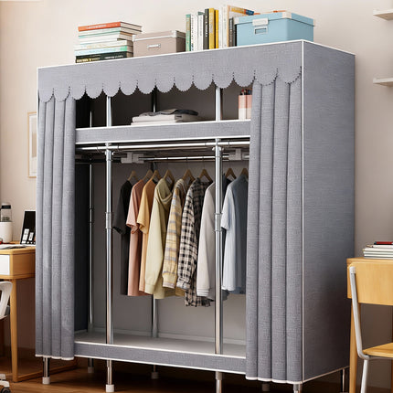 Simple Wardrobe Closet Storage Organizer Durable Steel Dust-Proof Easy to Use