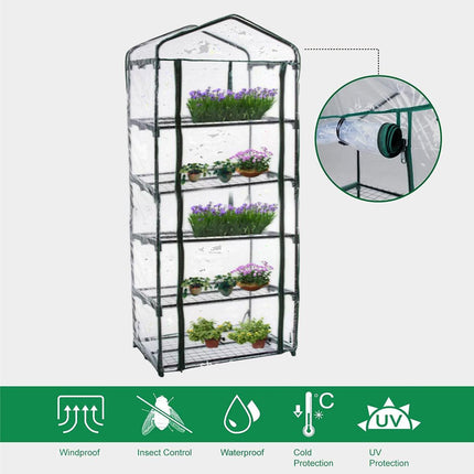 5 Tier Garden PVC Plant Insulation Warming Shed Conservatory Cover No Brackets