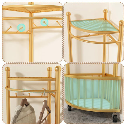 Corner Coat Rack Floor Standing Living Room Clothes Bag Storage Household Shelf