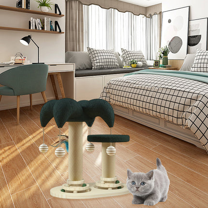 Cat Scratching Post Toy Turntable Climbing Frame Board Interactive Furniture