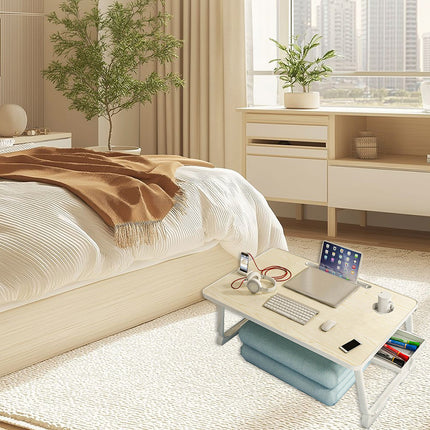 Foldable Bed Desk Portable Small Table Laptop Stand for Bedroom Sofa Study