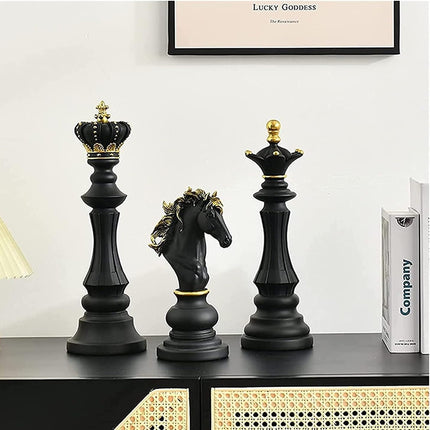 3PCS Chess Table Decoration Ornament for Home Office Desk Decorative Art Craft