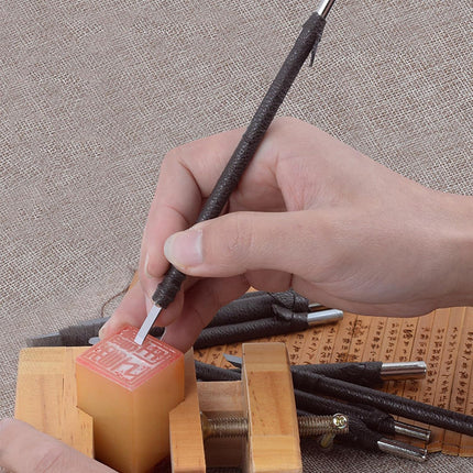 8pcs Seal Engraving Knife Set Engraving Tools Carving Knives for Stone Craft