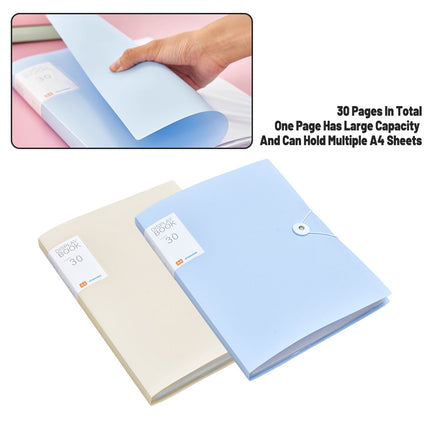 5pcs A4 Folder Transparent Multi Layer Document Bag Student Test Paper Storage