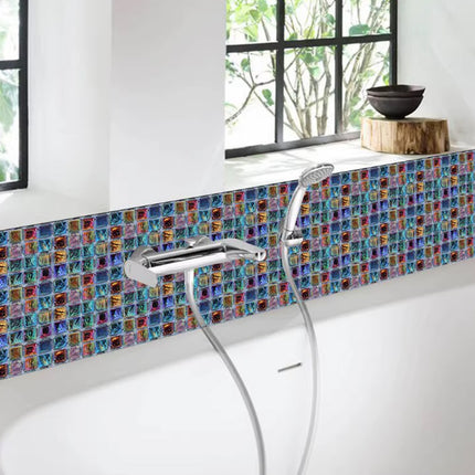 30PCS Waterproof Stainproof Wall Floor Tile Sticker Self Adhesive Renovation