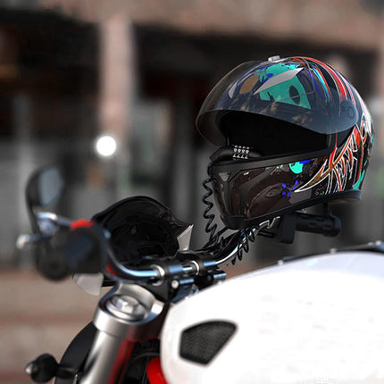 Helmet Lock Chain 4 Digit Password Motorcycle Anti-theft Cable Lock Portable