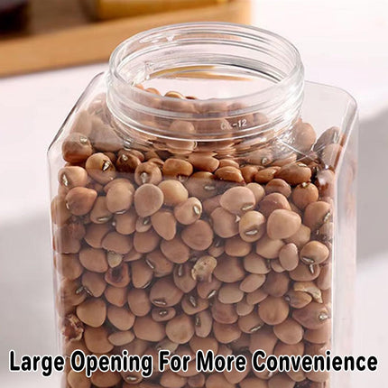 20pcs Square Transparent Plastic Bottle with Aluminum Cap Sealed Jar for Food