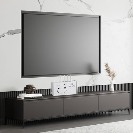 No Drill Wall Mounted Router Storage Box Cable Organizer for WiFi Router Use