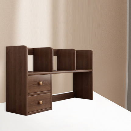 Engineered Wood Desktop Storage Rack Desk Bookshelf Organiser for Study or Office